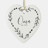 Oma Jaar Oprichting Kerst Keramiek Ornament (Rechts)