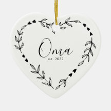 Oma Jaar Oprichting Kerst Keramiek Ornament