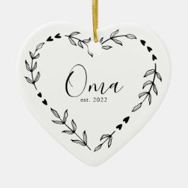 Oma Jaar Oprichting Kerst Keramiek Ornament