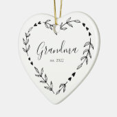 Oma Jaar Oprichting Kerstmis Keramisch Ornament (Links)