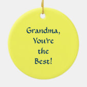 Oma je bent de beste! ornament Narcissen (Achterkant)
