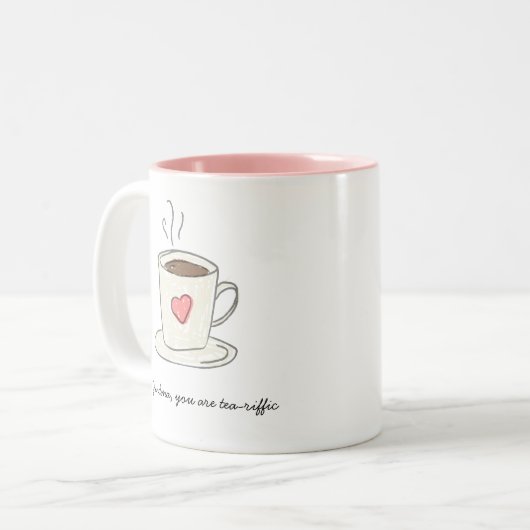 Oma Je bent Tea-riffic Moederdag Tweekleurige Koffiemok (Voorkant links)