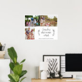 Oma je foto collage dag cadeau grootouders poster (Thuiskantoor)