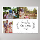 Oma je foto collage dag cadeau grootouders poster (Voorkant)