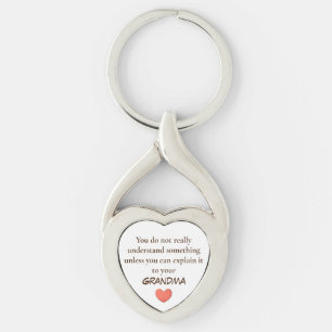 Oma Je moet Heart keychains uitleggen