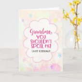 Oma, je moet me niet verwennen (grapje)... kaart (Gele Bloem)