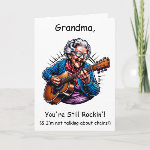Oma, je rockt nog steeds" Verjaardagshumor Kaart