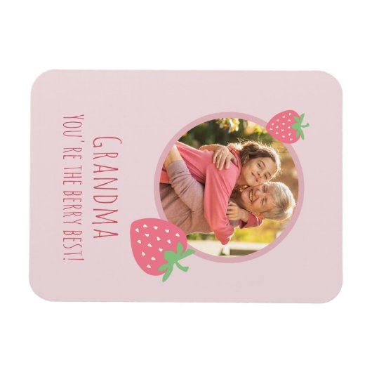 Oma, jij bent de beste Berry-foto Magneet (Horizontaal)