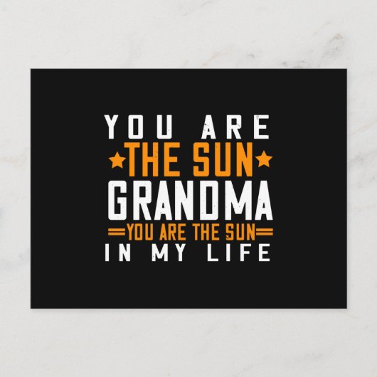 Oma - Jij bent de Sun Grandma Briefkaart (Voorkant)