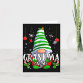 Oma Kabouter Kerst Pyjama Matchende Familie Gr Kaart (Voorkant)