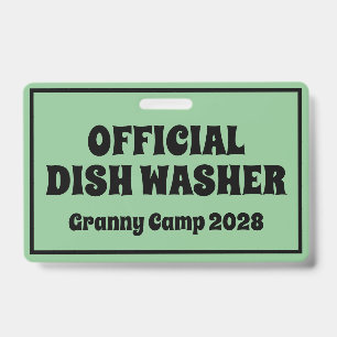 Oma Kamp Retro Tekst Badge