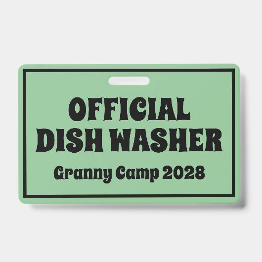 Oma Kamp Retro Tekst Badge (Voorzijde)