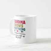 Oma kent alles Funny Gift Koffiemok (Voorkant links)