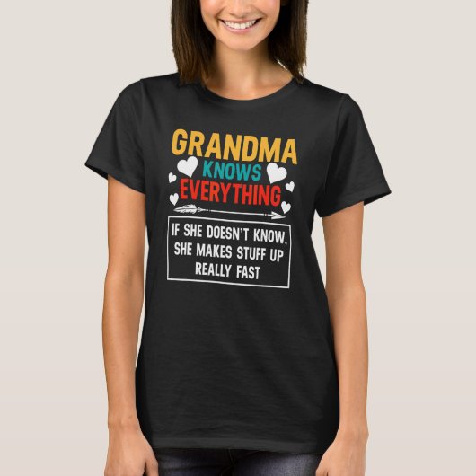 Oma kent alles Moederdag T-shirt (Voorkant)