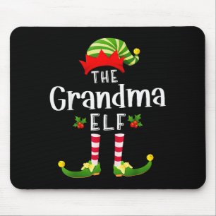 Oma Kerst Elf Bijpassende Pyjama Kerstfeest Muismat