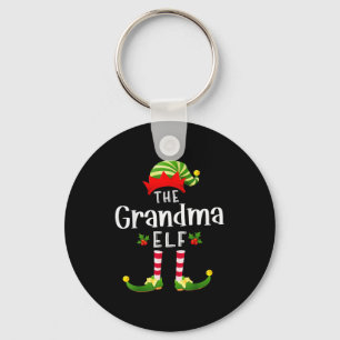 Oma Kerst Elf Matching Pyjama Kerstfeest  Sleutelhanger