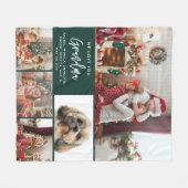 Oma Kerst Feestdagen Kinder Foto's Custom Fleece Deken (Voorkant (Horizontaal))