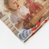 Oma Kerst Feestdagen Kinder Foto's Custom Fleece Deken (Hoek)
