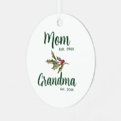 Oma Kerst Keepsake Foto Metalen Ornament (Voorkant links)