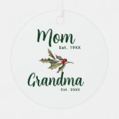 Oma Kerst Keepsake Foto Metalen Ornament (Voorkant)