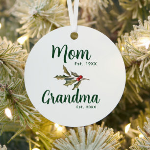 Oma Kerst Keepsake Foto Metalen Ornament