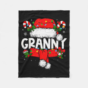Oma Kerst Pyjama Kerstman Familie Matching Fleece Deken