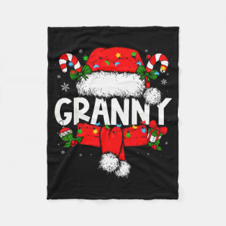 Oma Kerst Pyjama Kerstman Familie Matching Fleece Deken