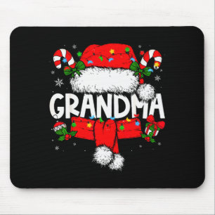 Oma Kerst Pyjama Kerstman Familie Matching Muismat