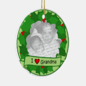 Oma Kerstkrans Foto Keramisch Ornament (Rechts)