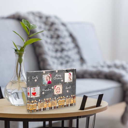 Oma Kerstmis Ginger Cookie Foto Grid Collage