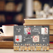 Oma Kerstmis Ginger Cookie Foto Grid Collage Fotoplaat