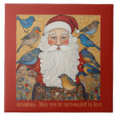  oma Kersttrivet Tegeltje (Voorkant)