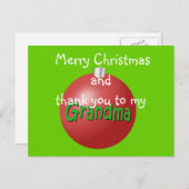 Oma Kerstversiering briefkaart (Voorkant / Achterkant)