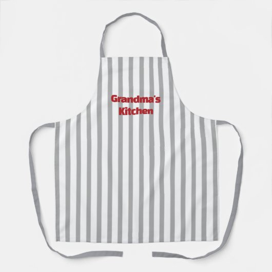 Oma Keuken Schort - Aanpasbare Gestreepte Cadeau (Voorkant)