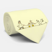 Oma, kind en kip stropdas (Opgerold)