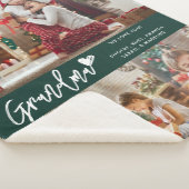 Oma Kleinkinderen Fotocollage Kerstmis Sherpa Deken (3/4)