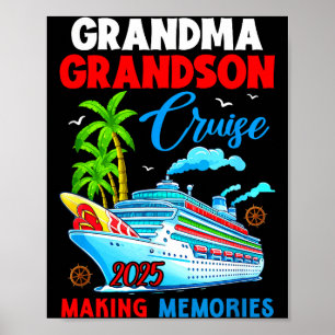 Oma Kleinzoon Cruise 2025 Herinneringen Kerstmis F Poster