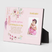 Oma Kleinzoon FOTO Gedicht Aandenken Cadeau Fotoplaat (Zijkant)