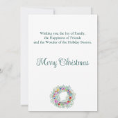 Oma kleurrijke kerst krans feestdagenkaart (Achterkant)
