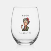 Oma Koningin van Wijn Uur Glas (Voorkant)