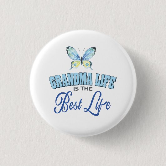Oma Leven Het Beste Leven Ronde Button 3,2 Cm (Voorkant)
