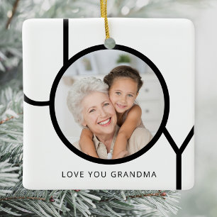 Oma Lief Foto Kerstmis Keramisch Ornament