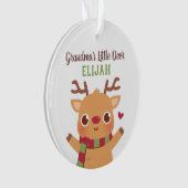 Oma Little Deer, Persoonlijke Kerstmis Ornament (voorkant)