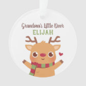 Oma Little Deer, Persoonlijke Kerstmis Ornament (voorkant)
