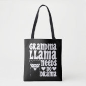 Oma Llama heeft geen drama nodig Moederdag Tote Bag (Voorkant)