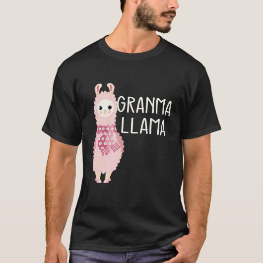 Oma Llama Liefhebber Voor Llama T-shirt (Voorkant)