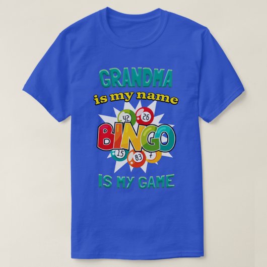 Oma Lotto Speler Grappige Bingo T-shirt (Design voorkant)