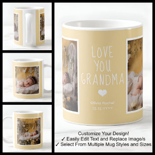 Oma Love You Foto's Modern Geel C62 Wit Koffiemok