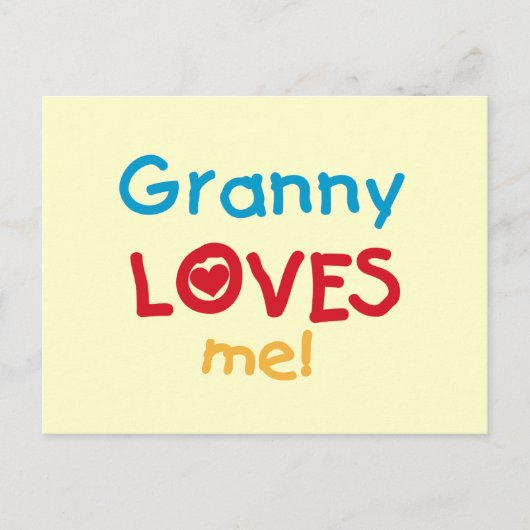Oma Loves Me T-shirts en geschenken Briefkaart (Voorkant)
