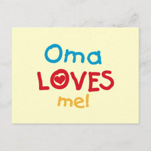 Oma Loves Me T-shirts en geschenken Briefkaart